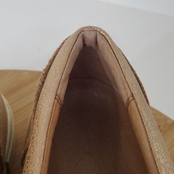 Frye Ivy Slip on Metallic Gold Leather Slip on Sneakers Women's Size 9M - Picture 5 of 15